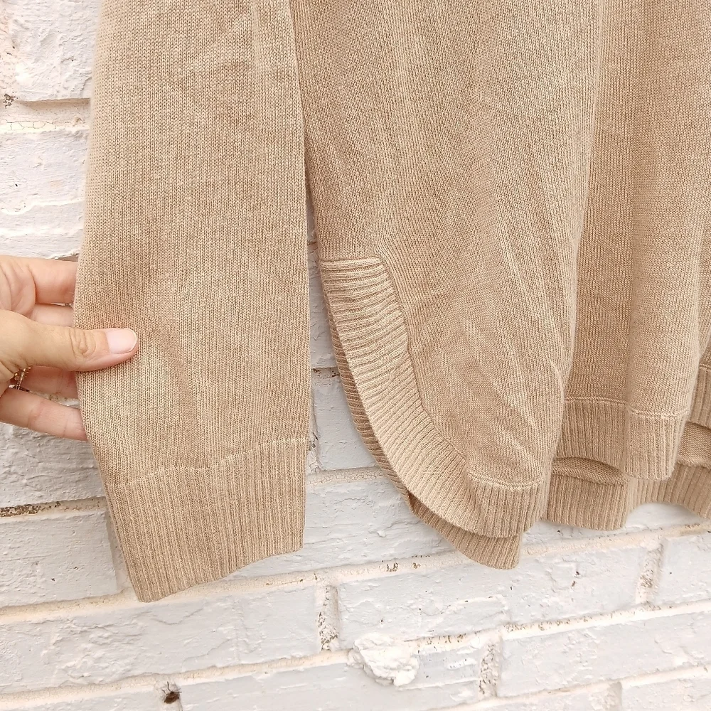 J. Crew Linen Blend Curved Hem Sweater